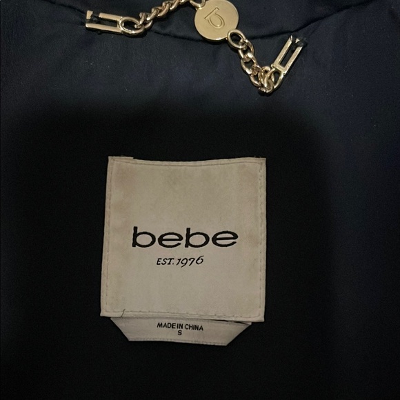 Bebe Black Pleated Bottom Pea Coat- Size Small - Picture 8 of 13